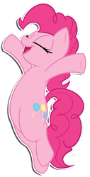 Size: 393x775 | Tagged: safe, artist:puddlesofcuddles, pinkie pie, earth pony, pony, female, mare, pink coat, pink mane, simple background, solo, transparent background