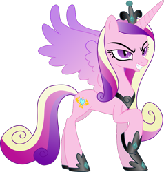 Size: 827x867 | Tagged: safe, artist:kaylathehedgehog, princess cadance, alicorn, pony, .svg available, corrupted, overlord, simple background, solo, svg, transparent background, vector