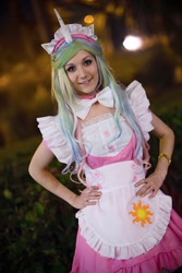 Size: 600x900 | Tagged: safe, artist:skywardelf, princess celestia, human, cosplay, irl, irl human, photo, solo