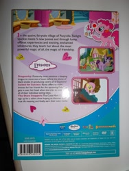 Size: 1944x2592 | Tagged: safe, big macintosh, fluttershy, pinkie pie, spike, twilight sparkle, dragon, earth pony, pegasus, pony, dvd, male, photo, singapore, stallion