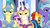 Size: 1280x720 | Tagged: safe, screencap, princess cadance, shining armor, starlight glimmer, sunburst, alicorn, crystal pony, pegasus, pony, unicorn, the times they are a changeling, armor, crystal guard, crystal guard armor, female, frown, glare, helmet, male, mare, stallion, unamused