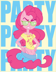 Size: 612x792 | Tagged: safe, artist:chaoticteapot, pinkie pie, anthro, solo, sunglasses