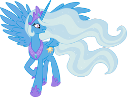 Size: 1024x782 | Tagged: safe, artist:blah23z, derpibooru import, princess celestia, trixie, pony, unicorn, female, mare, recolor, solo