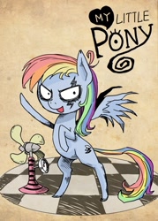 Size: 500x700 | Tagged: safe, artist:shepherd0821, rainbow dash, pegasus, pony, style emulation, tim burton