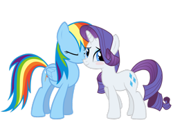 Size: 1280x989 | Tagged: safe, rainbow dash, rarity, pegasus, pony, unicorn, female, lesbian, raridash, shipping, simple background, transparent background, vector