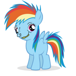 Size: 500x502 | Tagged: safe, rainbow dash, pegasus, pony, filly, simple background, transparent background, vector