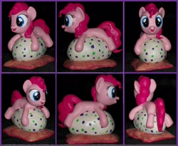 Size: 4304x3536 | Tagged: safe, artist:madponyscientist, pinkie pie, pony, custom, egg, filly, irl, photo, pillow, sculpture, solo