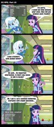 Size: 1288x3000 | Tagged: safe, artist:bredgroup, derpibooru import, trixie, twilight sparkle, twilight sparkle (alicorn), alicorn, comic:eg rpg, equestria girls, comic, pac-man, screencap comic