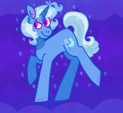 Size: 1280x1180 | Tagged: safe, artist:swineburst, derpibooru import, trixie, pony, unicorn, female, magic, mare, smiling, solo