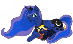 Size: 1240x748 | Tagged: safe, artist:jolliapplegirl, princess luna, oc, oc:desert moon, alicorn, hybrid, pony, sphinx, interspecies offspring, next generation, offspring, parent:princess luna, parent:unnamed oc, parents:canon x oc, sphinx oc