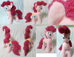 Size: 3500x2703 | Tagged: safe, artist:rens-twin, pinkie pie, pony, irl, photo, plushie, solo