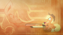 Size: 1920x1080 | Tagged: dead source, safe, artist:mackaged, applejack, earth pony, pony, female, mare, wallpaper