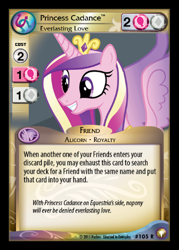 Size: 358x500 | Tagged: safe, princess cadance, alicorn, pony, card, ccg, enterplay, equestrian odysseys, smiling, solo