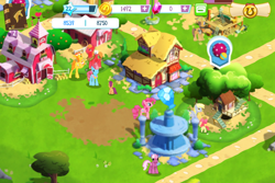 Size: 960x640 | Tagged: safe, apple bloom, big macintosh, carrot cake, cheerilee, cup cake, derpy hooves, pinkie pie, scootaloo, earth pony, pony, element of laughter, female, game, gameloft, harmony stones, male, mare, stallion, sweet apple acres