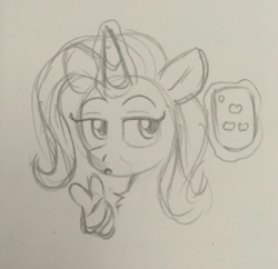 Size: 540x523 | Tagged: safe, artist:pink-pone, derpibooru import, trixie, pony, unicorn, bust, chest fluff, pencil drawing, portrait, solo, traditional art