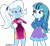 Size: 4922x4500 | Tagged: safe, artist:limedazzle, derpibooru import, sonata dusk, trixie, equestria girls, absurd resolution, clothes, clothes swap, duo, duo female, female, hoodie, minidress, ponytail, simple background, skirt, taco dress, transparent background