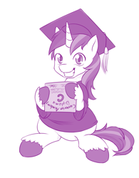 Size: 859x1100 | Tagged: safe, artist:dstears, shining armor, pony, unicorn, colt, cute, diploma, graduation, male, newbie artist training grounds, shining adorable, smiling, solo, stallion