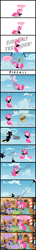 Size: 2000x14083 | Tagged: safe, artist:gray--day, pinkie pie, twilight sparkle, earth pony, pony, robot, clothes, comic, fourth wall, james bond, laser, missile, ninja, parachute, tuxedo