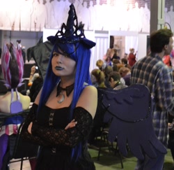 Size: 2433x2367 | Tagged: safe, princess luna, human, 2016, clothes, cosplay, costume, irl, irl human, photo, rubronycon