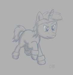 Size: 1077x1097 | Tagged: safe, artist:werdkcub, shining armor, pony, unicorn, headband, hoofband, newbie artist training grounds, solo, younger