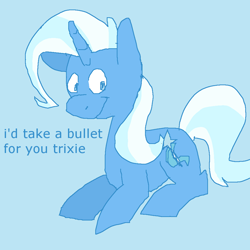 Size: 1000x1000 | Tagged: safe, artist:rivalcat, derpibooru import, trixie, pony, unicorn, female, mare, prone, sitting, solo