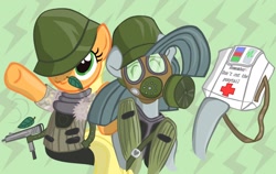 Size: 1124x710 | Tagged: safe, artist:lulilulilaj, applejack, marble pie, earth pony, pony, cosplay, half-life