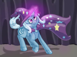 Size: 861x640 | Tagged: safe, artist:gloryblaz, derpibooru import, trixie, pony, unicorn, female, magic, mare, solo