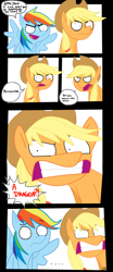 Size: 900x2158 | Tagged: safe, artist:comickit, applejack, rainbow dash, earth pony, pegasus, pony, comic, female, mare