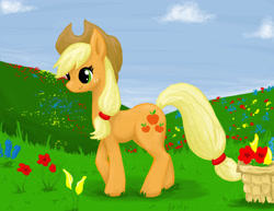 Size: 3300x2550 | Tagged: safe, artist:painted-kitty, applejack, earth pony, pony, high res, solo