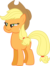 Size: 4194x5501 | Tagged: safe, artist:mowza2k2, applejack, earth pony, pony, absurd resolution, female, mare, puffy cheeks, simple background, transparent background, vector