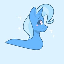 Size: 640x640 | Tagged: artist needed, source needed, useless source url, safe, derpibooru import, trixie, worm, blushing, simple background, worm pony