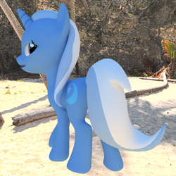 Size: 2400x2400 | Tagged: safe, artist:kp-shadowsquirrel, artist:lavik1988, derpibooru import, trixie, pony, unicorn, 3d, beach, female, irl, mare, photo, ponies in real life, solo