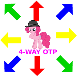 Size: 1000x1000 | Tagged: safe, pinkie pie, pony, exploitable meme, meme, otp, simple background, vector, white background