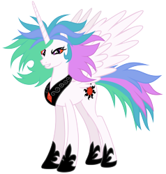 Size: 5700x6000 | Tagged: safe, artist:magister39, princess celestia, alicorn, pony, absurd resolution, alternate hairstyle, angry, evil, royalty, solo