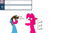 Size: 1219x678 | Tagged: safe, pinkie pie, oc, oc:pinkie gak, earth pony, goo pony, original species, pony, ask, ask pinkie gak, gak, gakpony, pinkie slime, tumblr