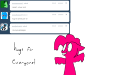 Size: 1148x687 | Tagged: safe, pinkie pie, oc, oc:pinkie gak, earth pony, goo pony, original species, pony, ask, ask pinkie gak, gak, gak pony, pinkie slime, solo, tumblr