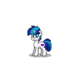 Size: 400x400 | Tagged: safe, shining armor, pony, unicorn, horn, male, pixel art, pony town, solo, stallion, white coat