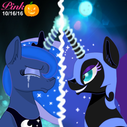 Size: 4096x4076 | Tagged: safe, artist:cinnamon-swirls, artist:pinkgurl19912, nightmare moon, princess luna, alicorn, pony, absurd resolution, crying