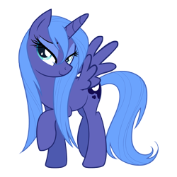 Size: 3000x3000 | Tagged: safe, artist:lekadema, princess luna, alicorn, pony, bedroom eyes, s1 luna, solo, wet mane