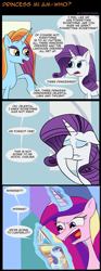 Size: 1158x3124 | Tagged: safe, artist:icesticker, princess cadance, rarity, sassy saddles, alicorn, pony, unicorn, canterlot boutique, comic, this will end in tears and/or death