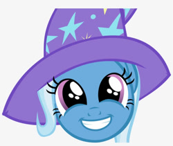 Size: 602x509 | Tagged: source needed, useless source url, safe, derpibooru import, trixie, clothes, cute, diatrixes, happy, hat, looking at you, smiling, smiling at you, trixie's hat