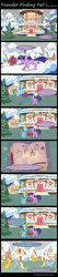 Size: 1400x6650 | Tagged: safe, artist:evil-dec0y, carrot top, chancellor puddinghead, cloud kicker, clover the clever, commander hurricane, derpy hooves, golden harvest, linky, princess platinum, private pansy, rainbow dash, shoeshine, smart cookie, twilight sparkle, earth pony, pegasus, pony, unicorn, hearth's warming eve (episode), book, comic, female, hearth's warming eve, mare, mouth hold, snow, snowfall, tied up