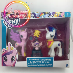 Size: 750x750 | Tagged: safe, princess cadance, princess flurry heart, shining armor, alicorn, pony, unicorn, brushable, chinese, official, toy