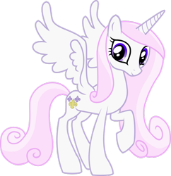 Size: 879x909 | Tagged: safe, edit, fleur-de-lis, princess cadance, alicorn, pony, fleur-de-corne, palette swap, race swap, raised hoof, recolor, simple background, solo, transparent background