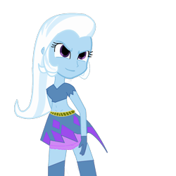 Size: 2000x2000 | Tagged: safe, artist:pathious, derpibooru import, trixie, equestria girls, belly button, midriff, simple background, solo, transparent background, vector