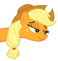 Size: 1420x1500 | Tagged: safe, artist:mahaugher, applejack, earth pony, pony, the return of harmony, simple background, smugjack, solo, transparent background, u mad, vector