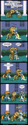 Size: 800x3551 | Tagged: safe, artist:niban-destikim, applejack, rainbow dash, spitfire, earth pony, pegasus, pony, appledash, comic, female, grand galloping gala, kissing, lesbian, shipping, spanish, translation