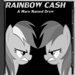 Size: 900x895 | Tagged: safe, artist:kuren247, rainbow dash, pegasus, pony, cd, johnny cash, parody, song