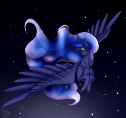 Size: 1024x964 | Tagged: safe, artist:missdids, princess luna, alicorn, pony, female, horn, mare, simple background, solo