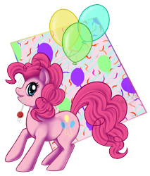 Size: 817x960 | Tagged: safe, artist:bluedemon00, pinkie pie, earth pony, pony, balloon, female, mare, simple background, transparent background